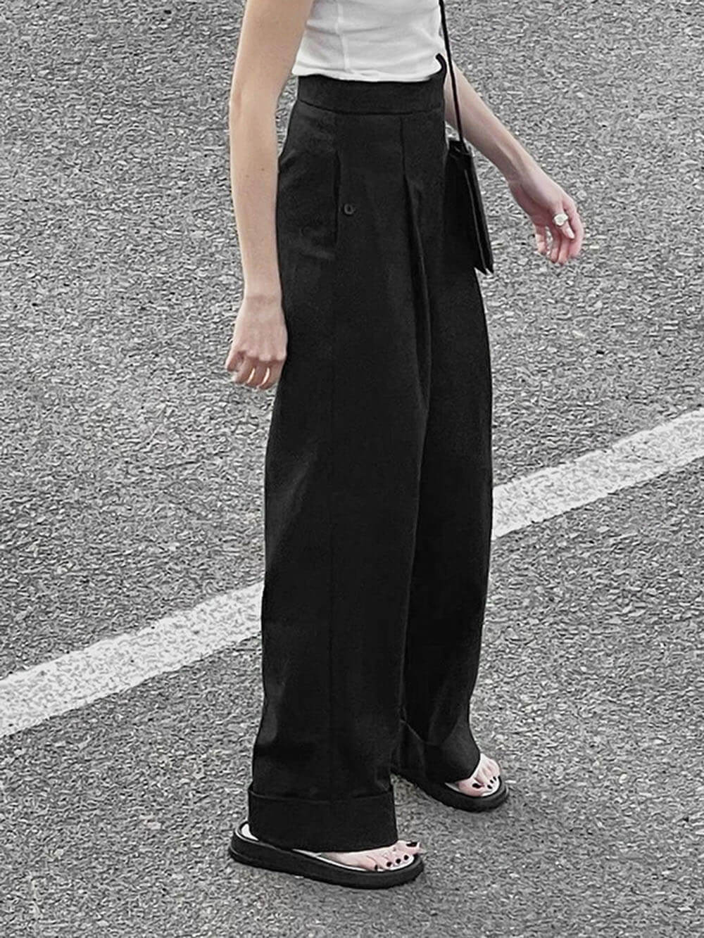 Black high-waisted pants