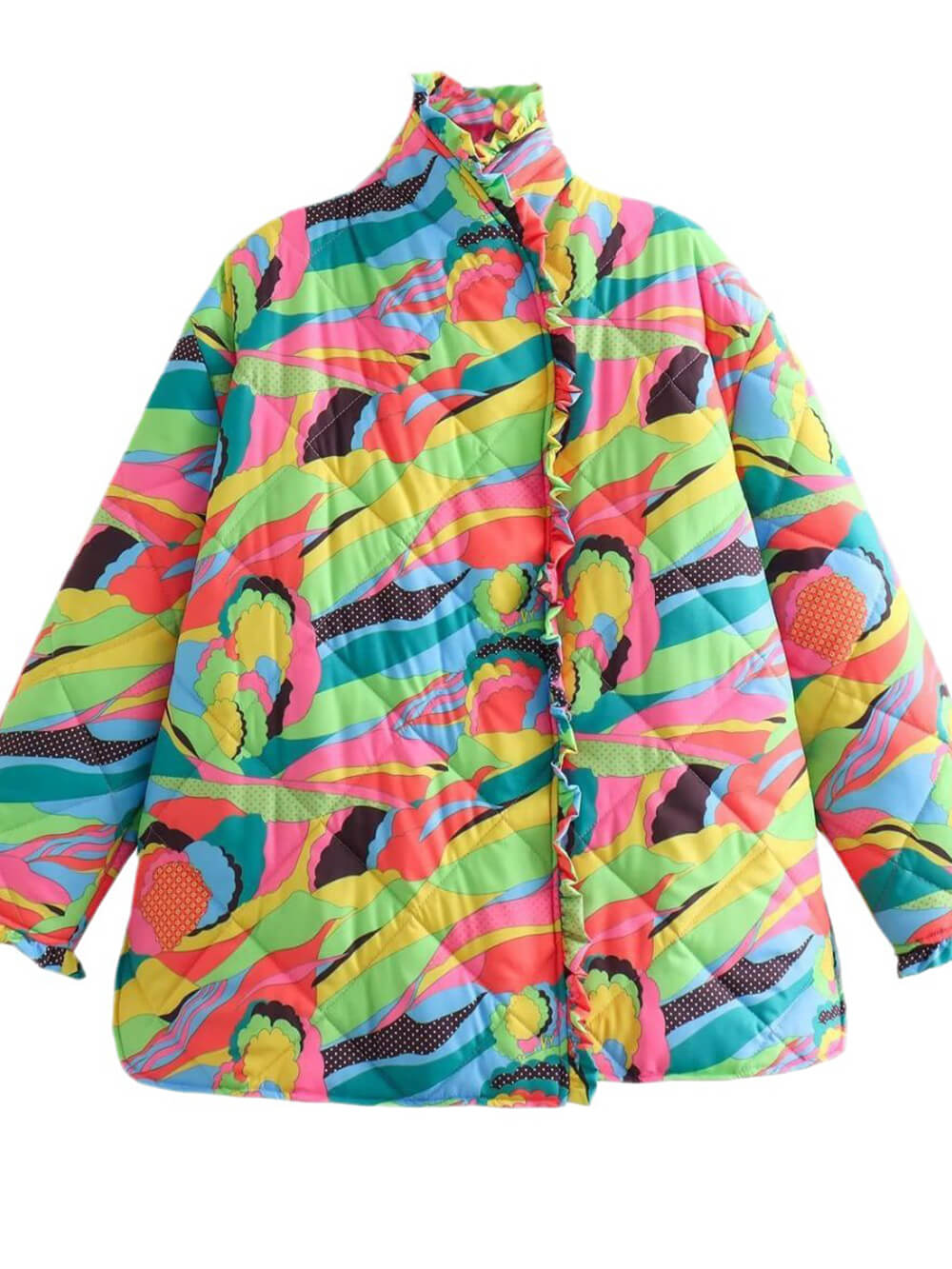 Pleated Jacket with Lace Trim