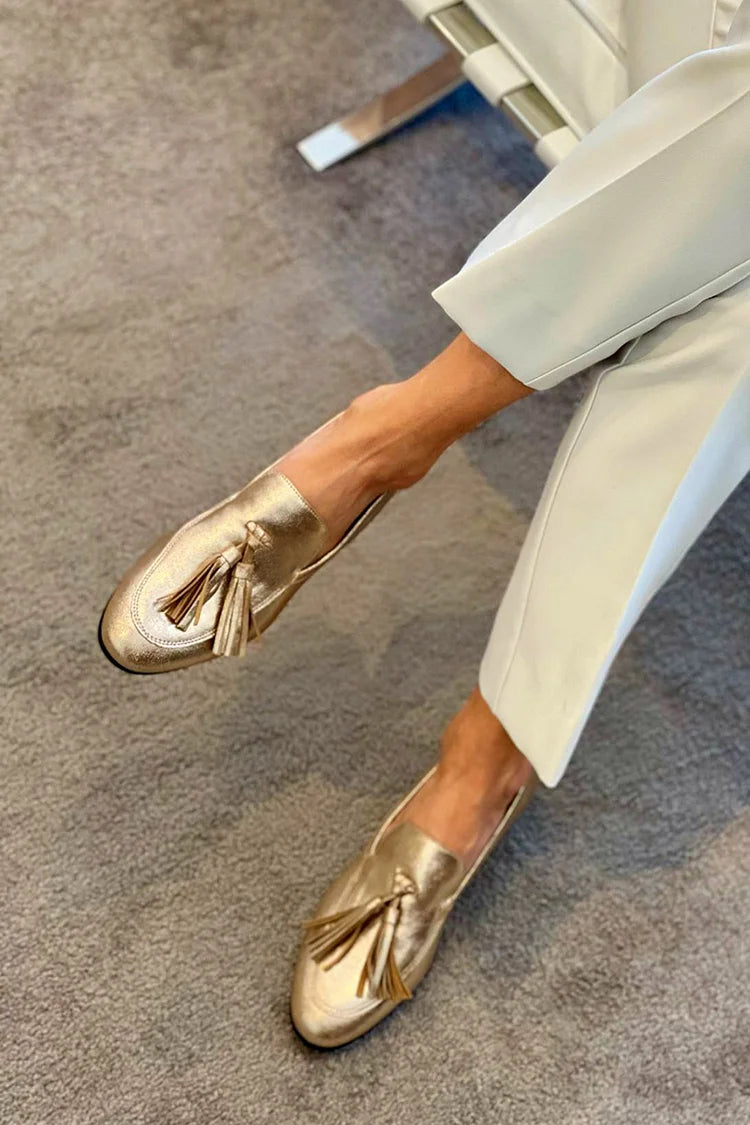 Donatella | Loafers with Golden Tassels