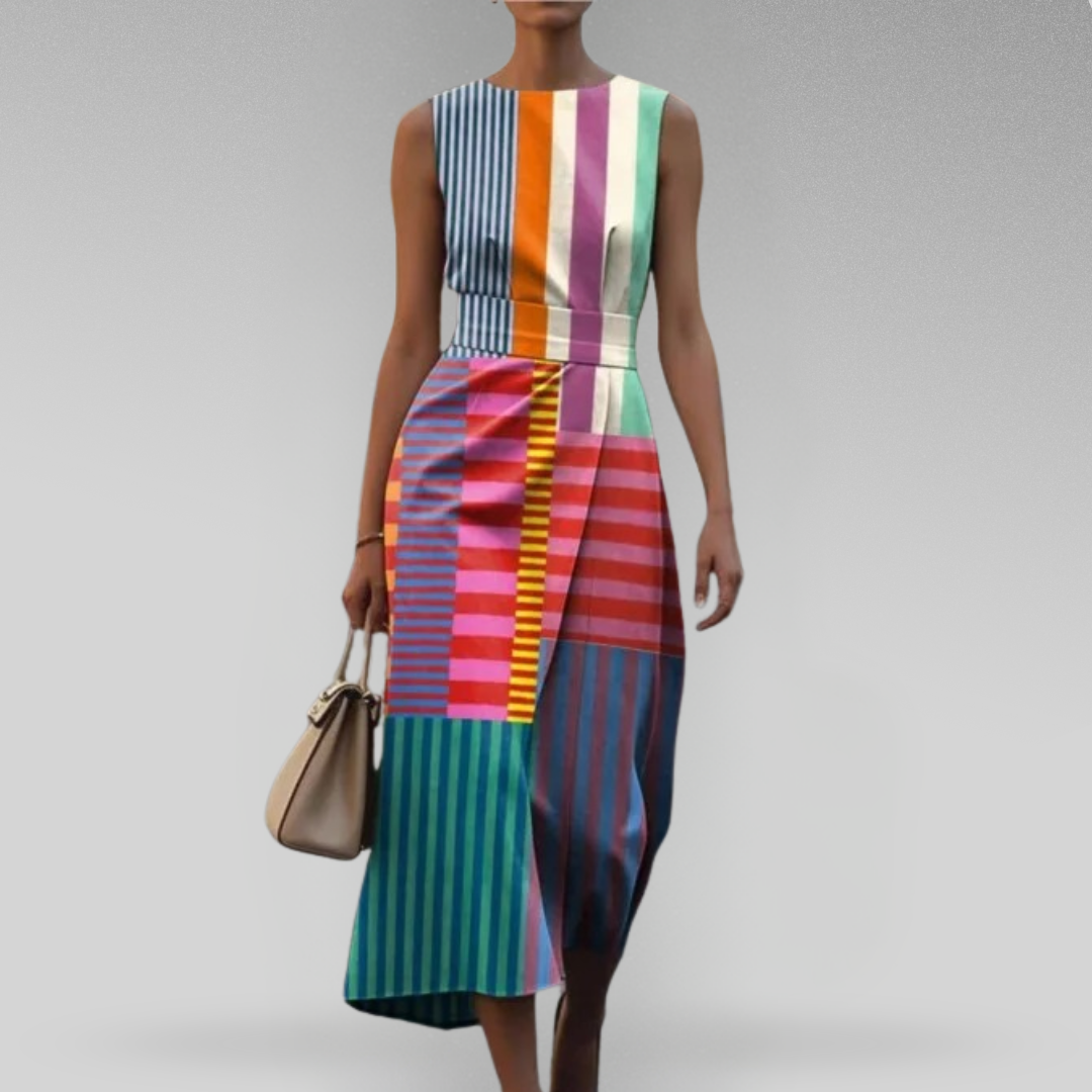 VIOLETTA | Summer Dress with Geometric Design and Elegant Fit