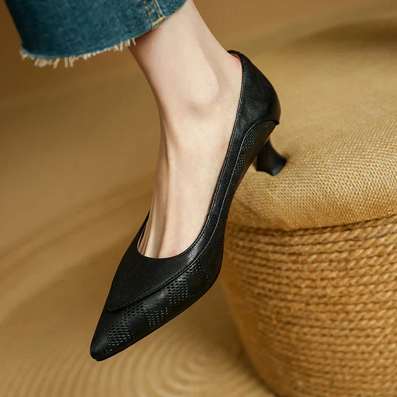 Royal Poise Real Leather Pumps