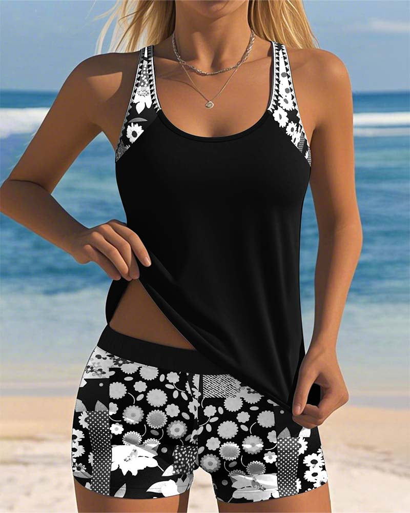 SABRINA | Two-Piece Swimsuit with Comfortable Fit and Floral Beach Style