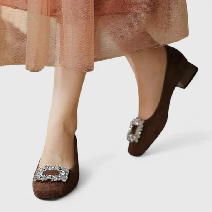 Elegant Comfort Support Real Leather Heels