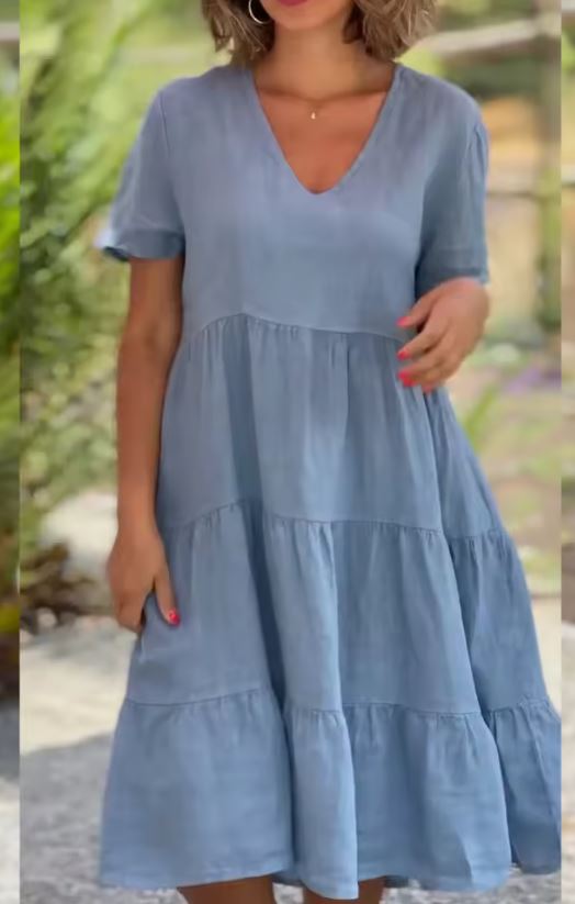 SOFIA | Light Summer Dress with Flowing Fit and Elegant Casual Style