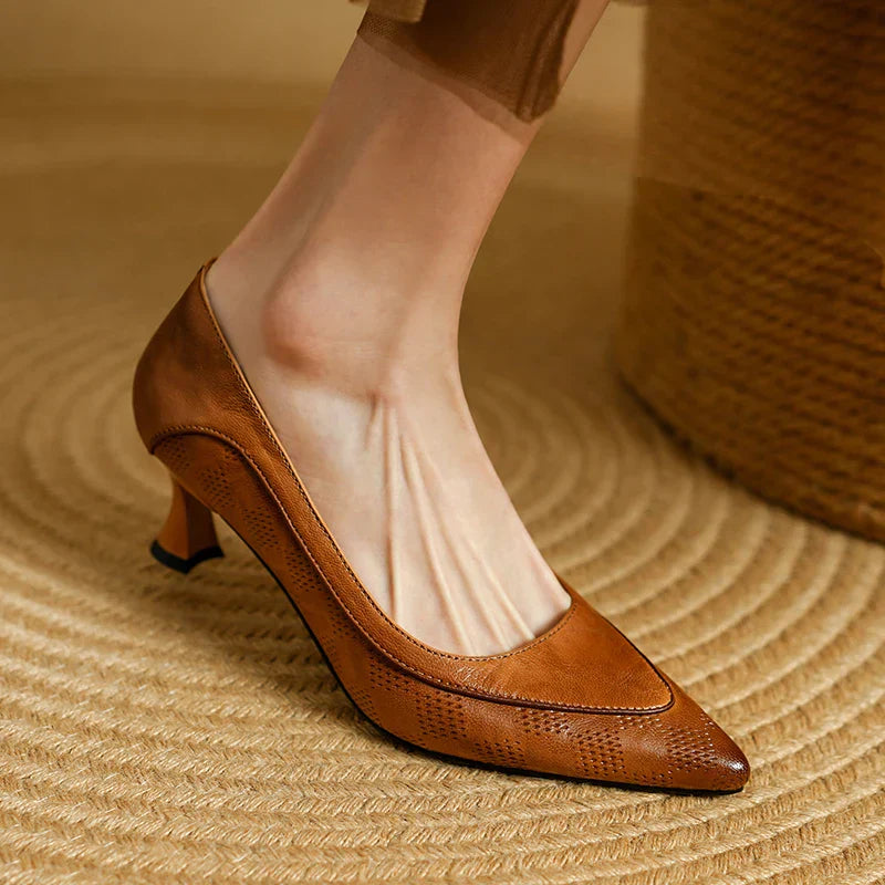 Royal Poise Real Leather Pumps