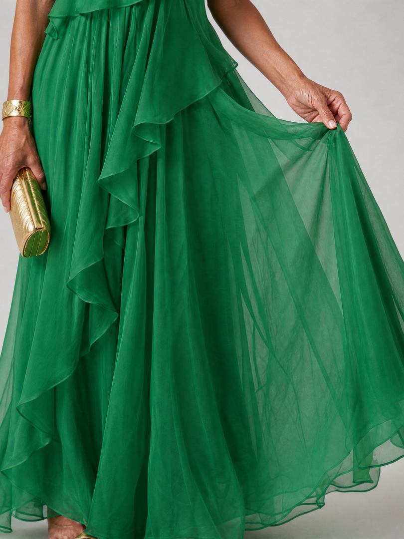 Ela | Cascading Ruffle Maxi Dress