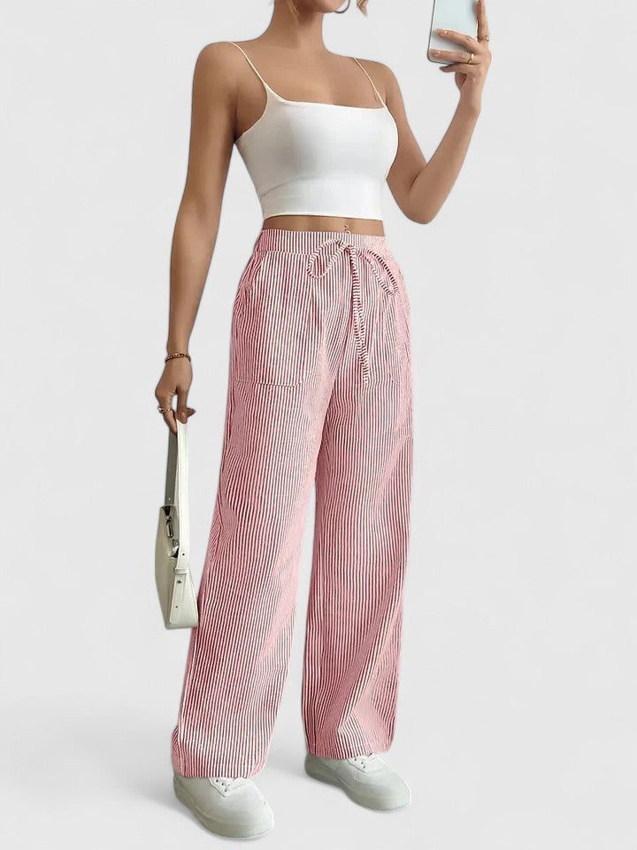 Dominique | Spacious and comfortable pants with elegant details