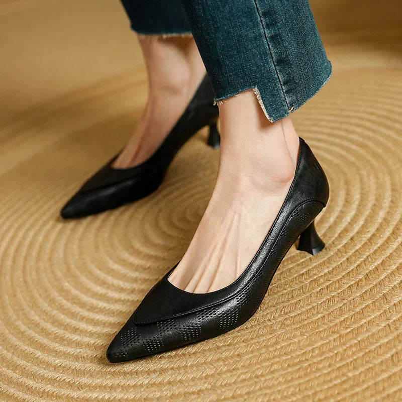 Royal Poise Real Leather Pumps