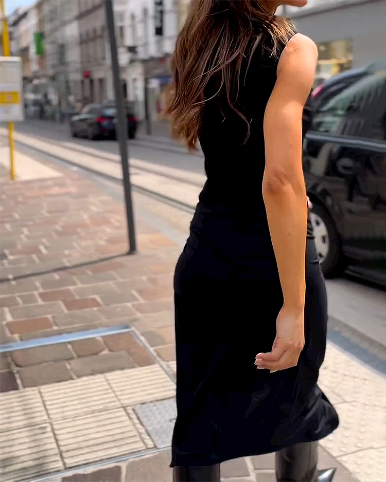 CELESTE | Long Sleeveless Dress Elegant and Comfortable
