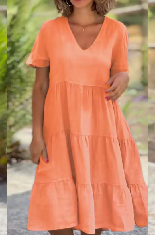 SOFIA | Light Summer Dress with Flowing Fit and Elegant Casual Style