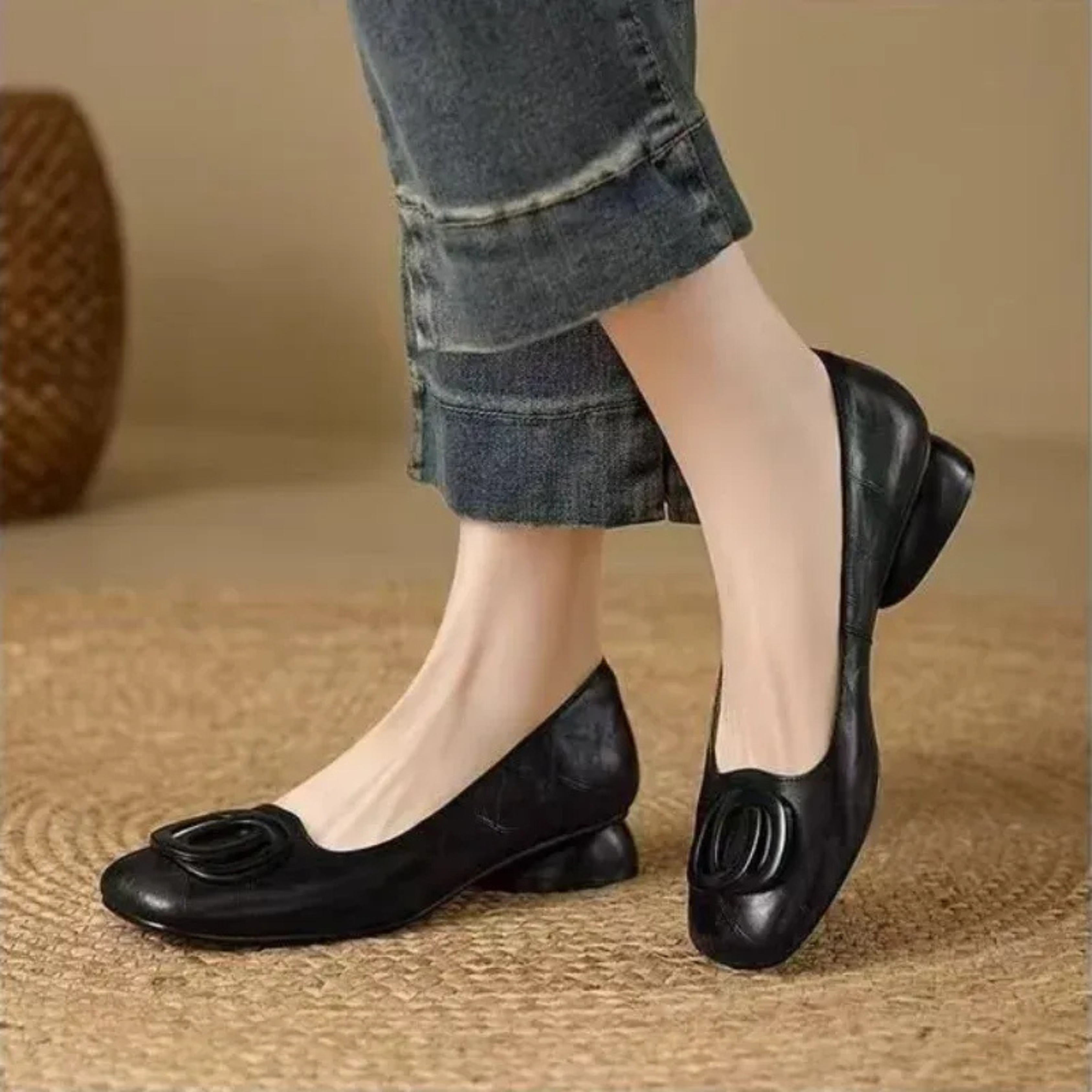 Opium Leather Ballerinas