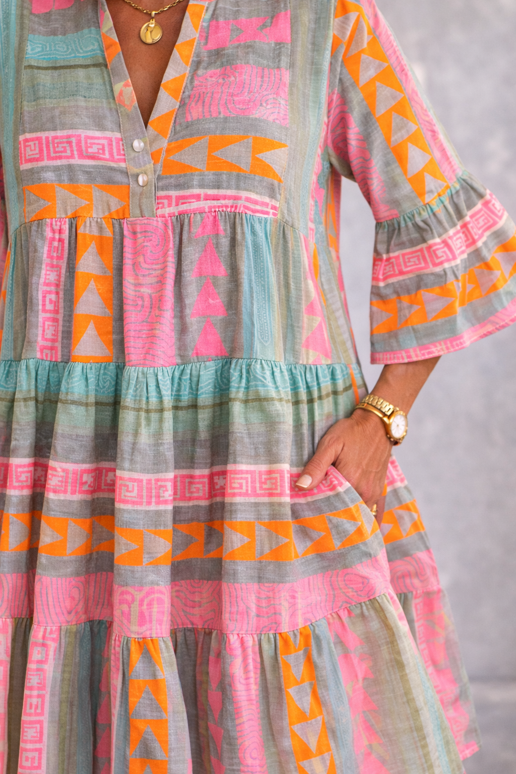 NOVA | Vibrant Midi Dress Breezy Comfort Weekend Style