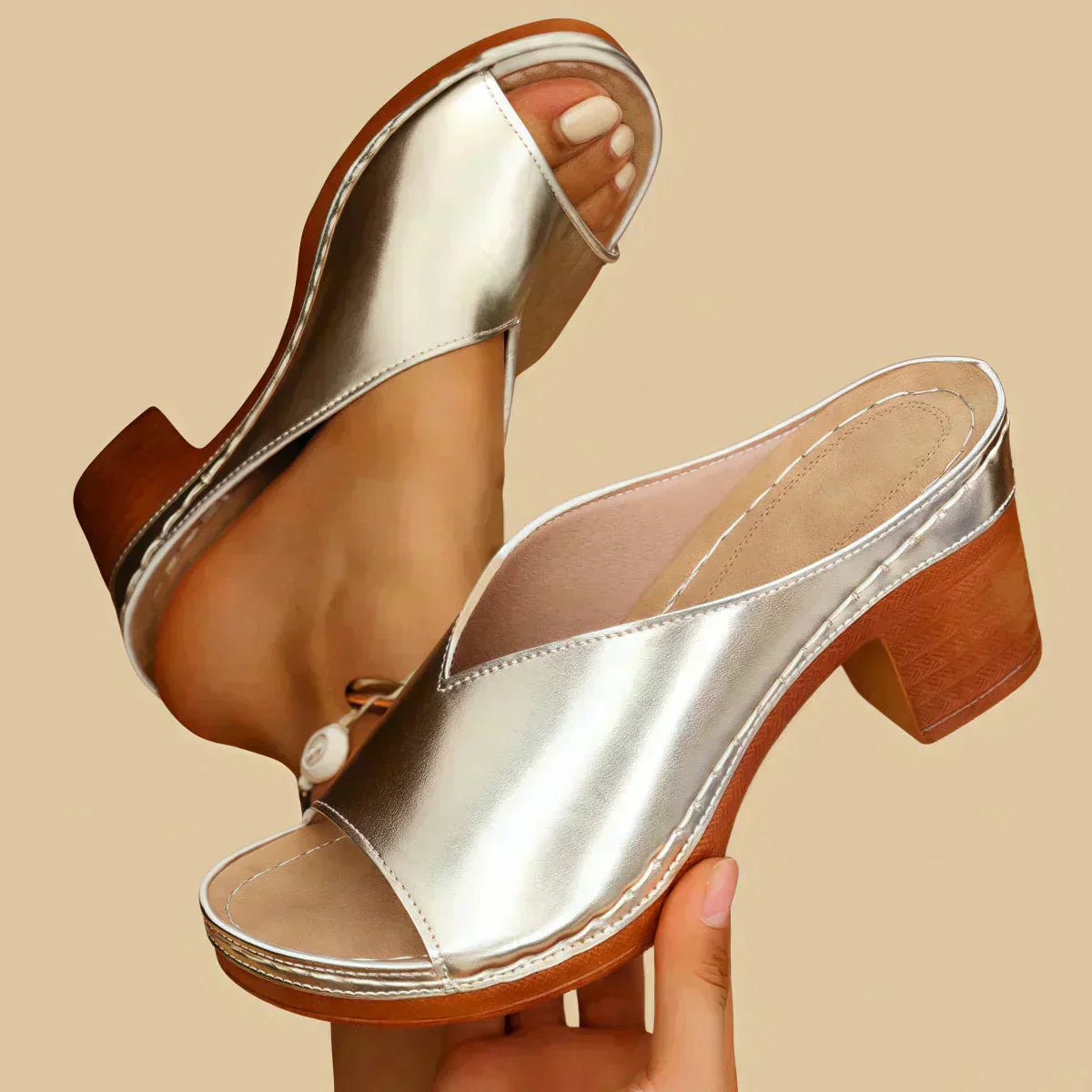 GABRIELLA | Elegant and Comfortable Orthopedic Sandals with Wide Heel for Everyday Use
