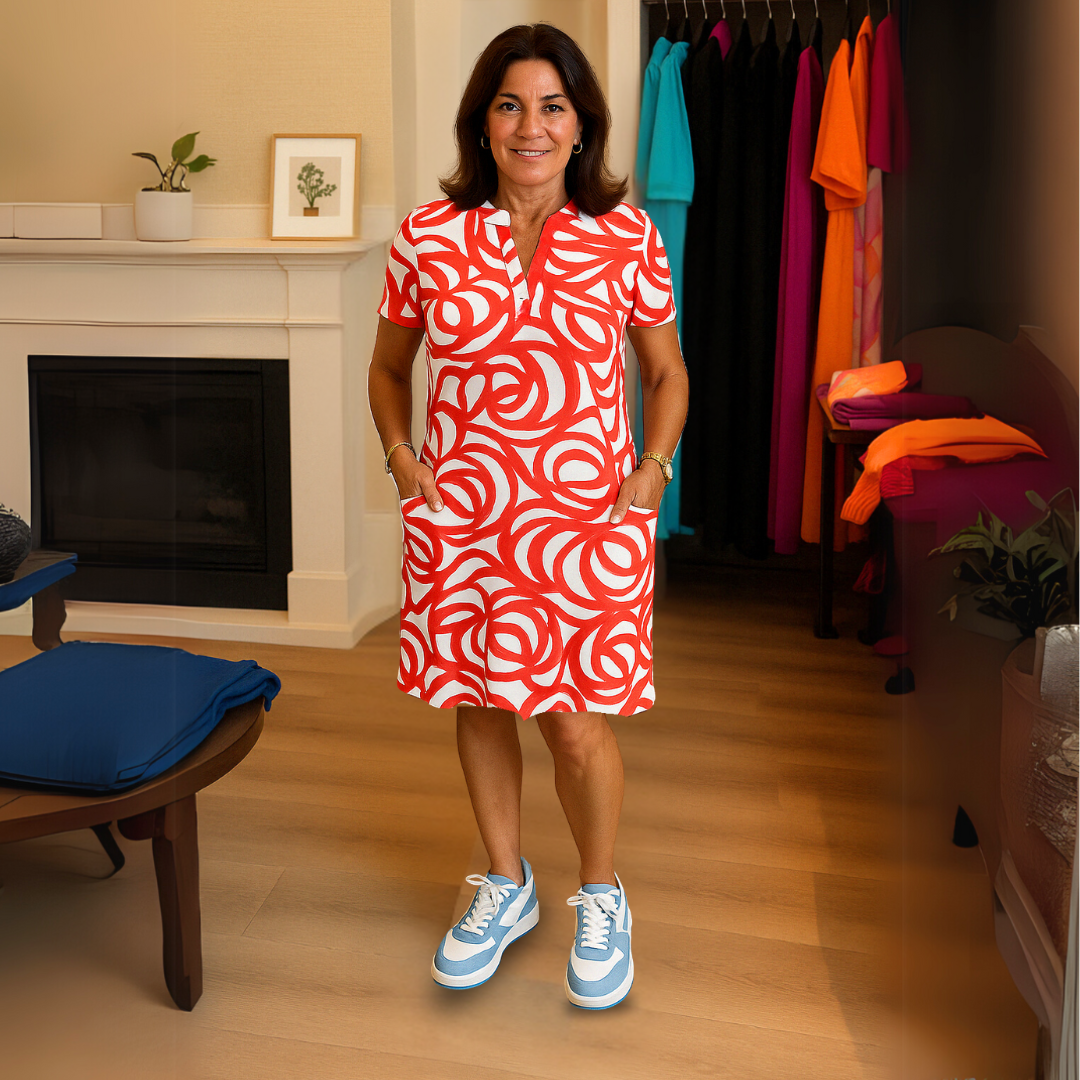 Monique™ | Printed Dress with Versatile Elegance and Daily Comfort