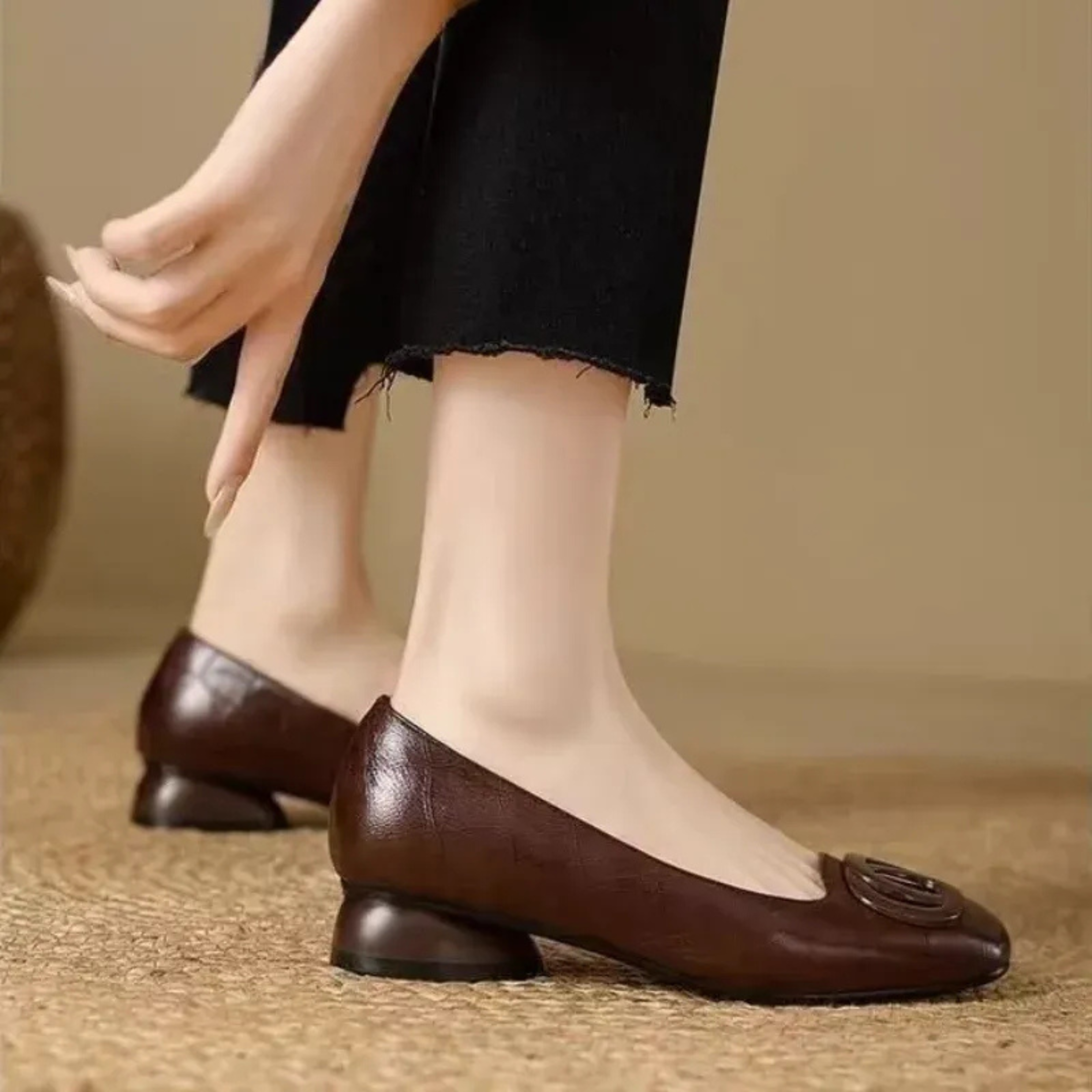 Opium Leather Ballerinas
