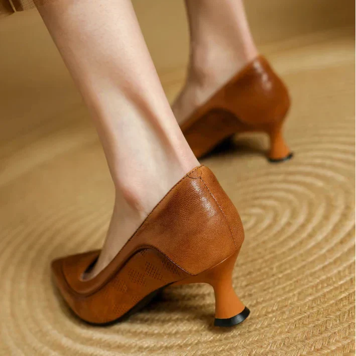 Royal Poise Real Leather Pumps