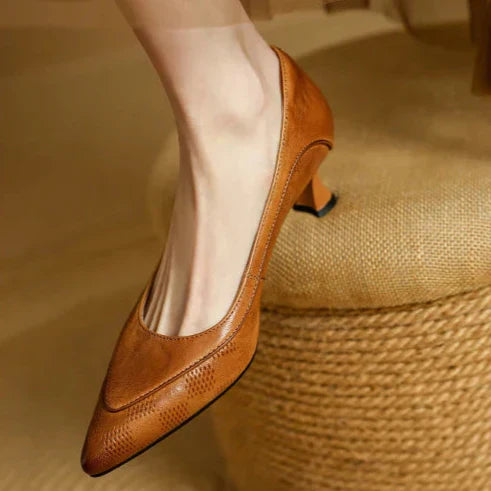 Royal Poise Real Leather Pumps
