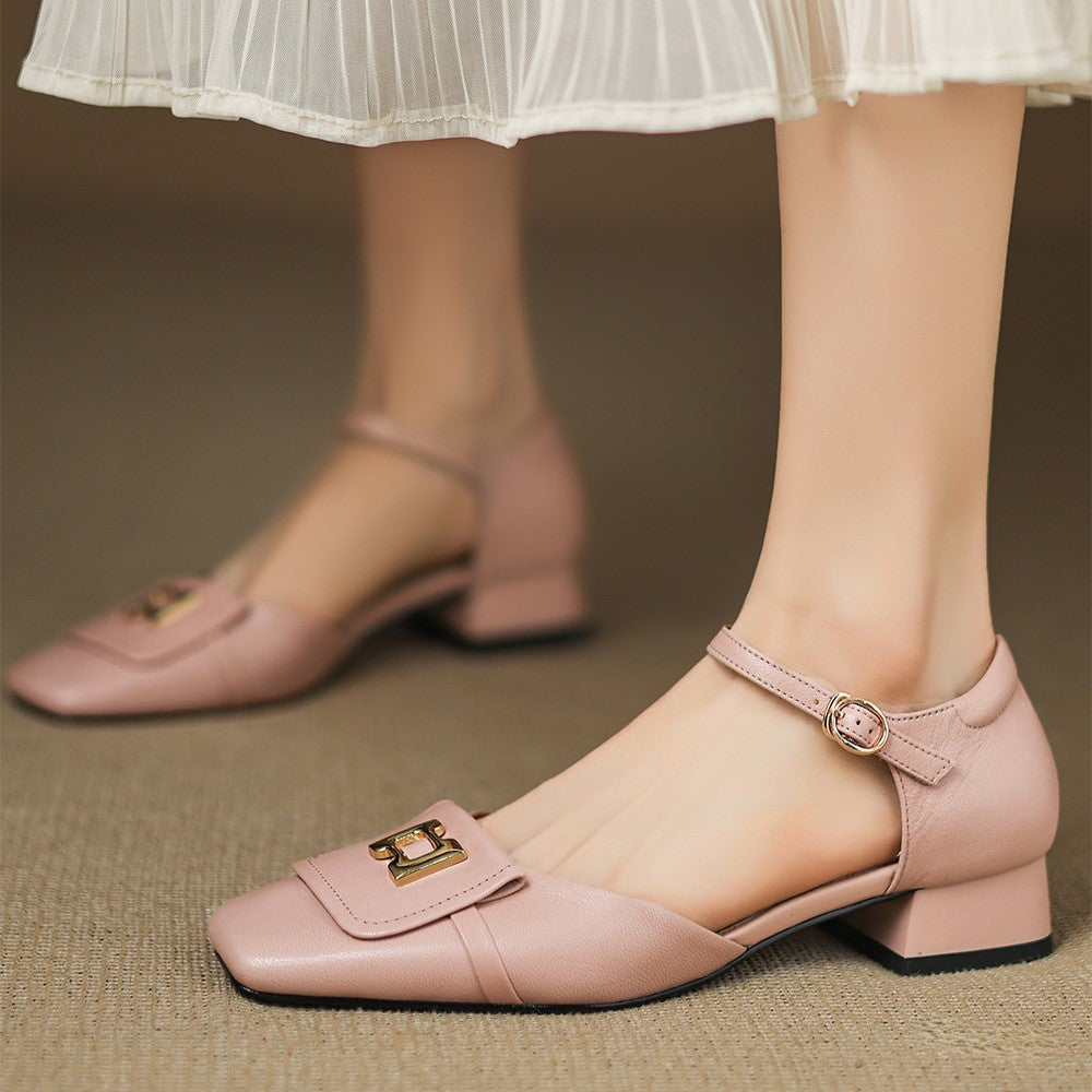 Elvane Leather Mary-Janes