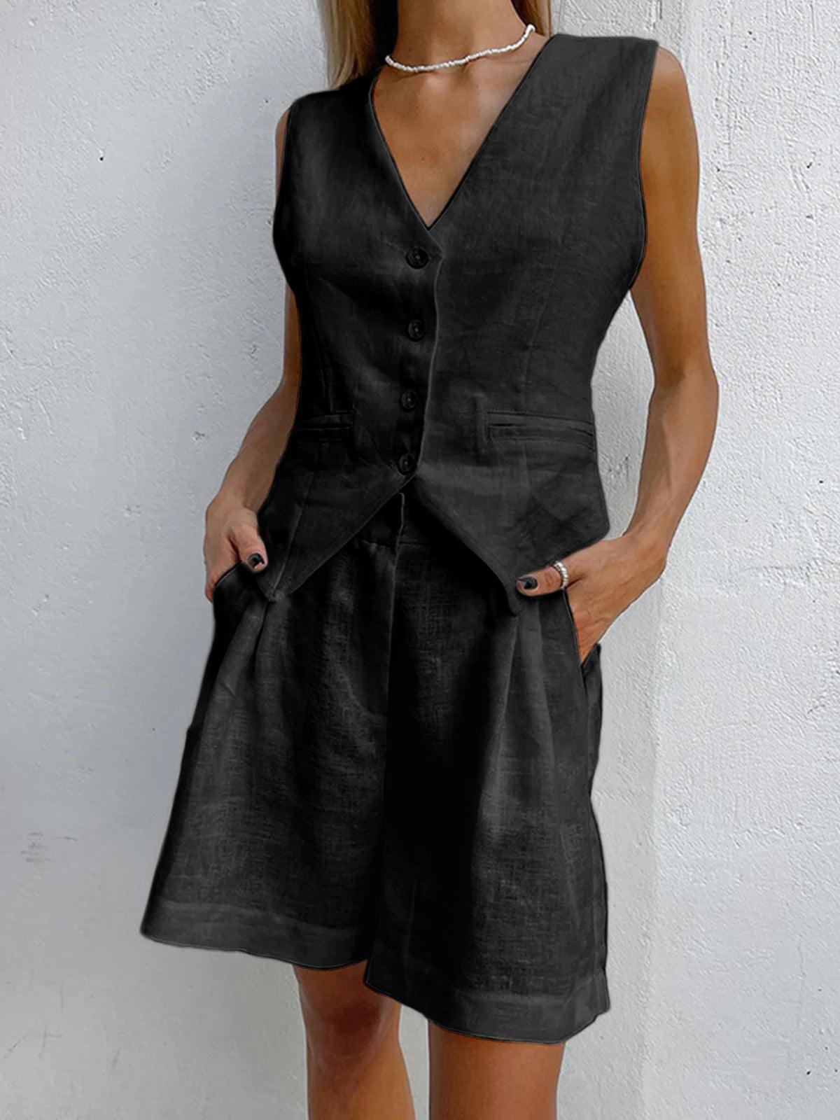 Sophia Cover Up Two Piece Shorts Set