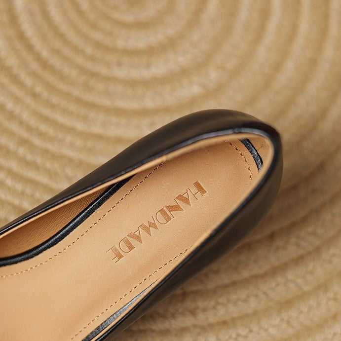 Marisol Square-Toe Leather Pumps