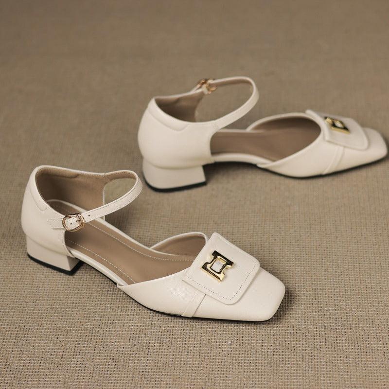 Elvane Leather Mary-Janes