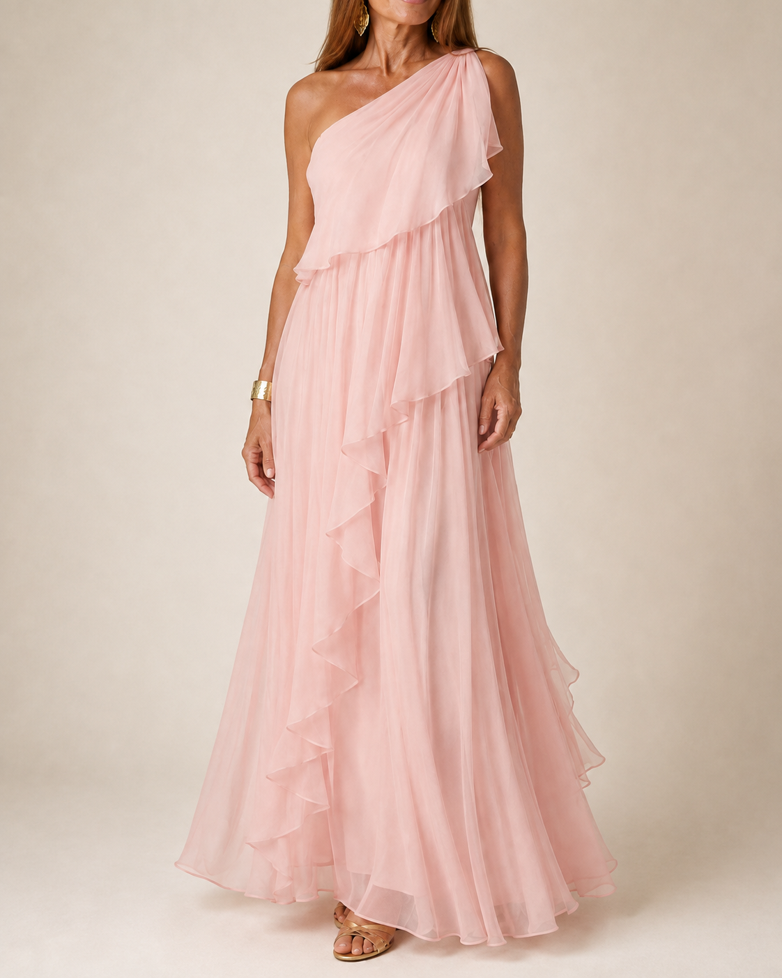 Ela | Cascading Ruffle Maxi Dress