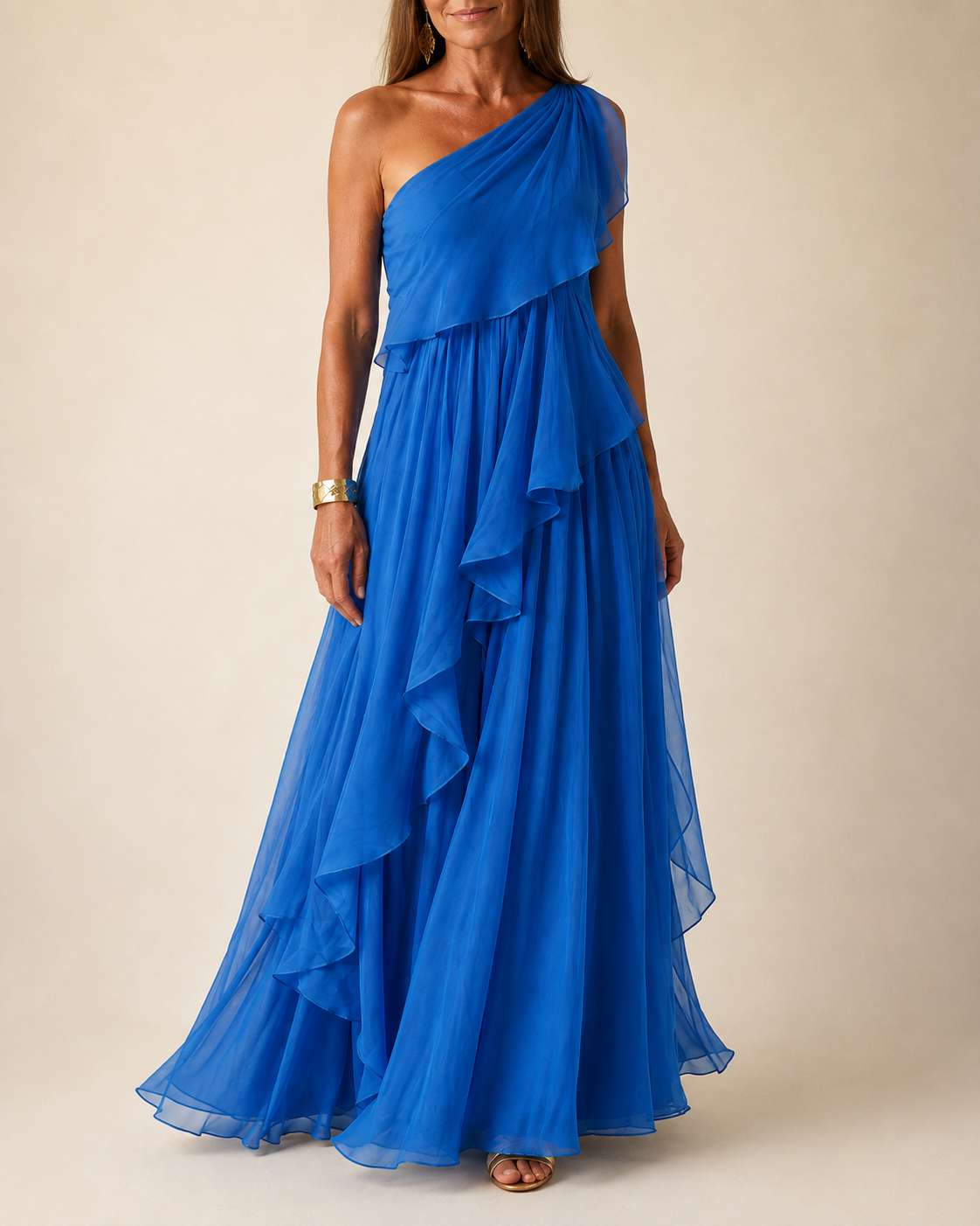 Ela | Cascading Ruffle Maxi Dress