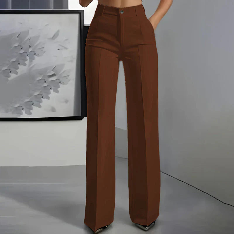 ELINORA | Chic high-waisted trousers with a flattering fit for work and elegant moments