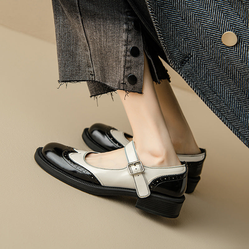 Vintage T-Bar Comfort Real Leather Mary Jane Shoes