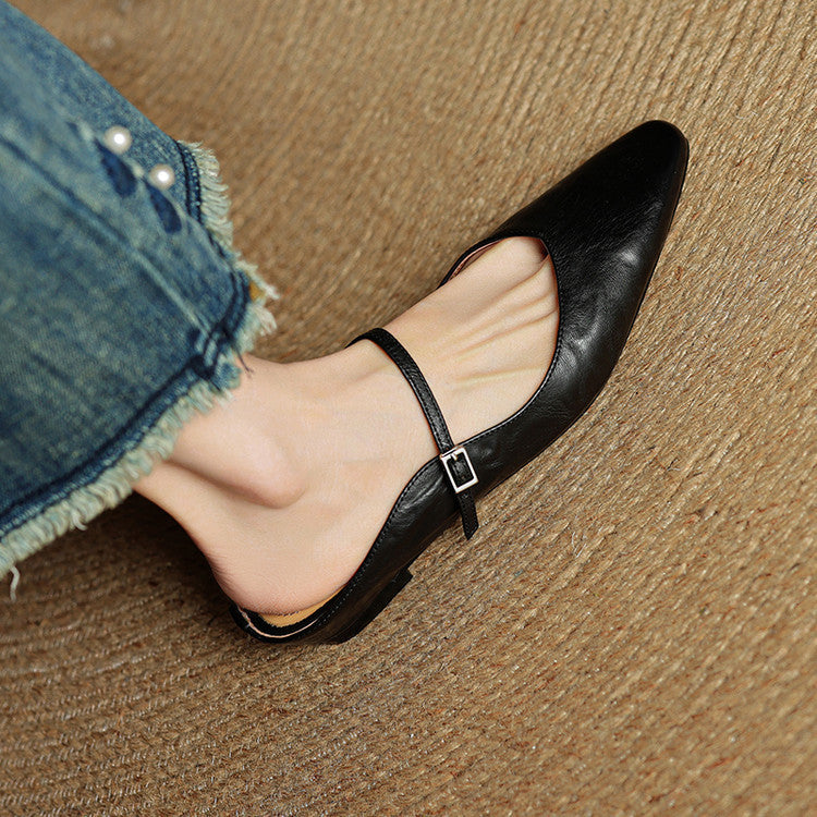 Vintage Real Leather Mules