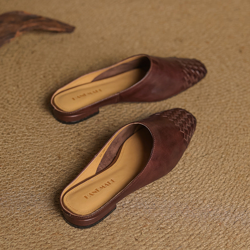 Breathable Real Leather Mules