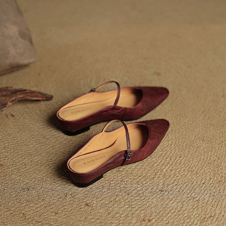 Vintage Real Leather Mules