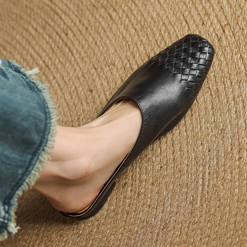 Breathable Real Leather Mules