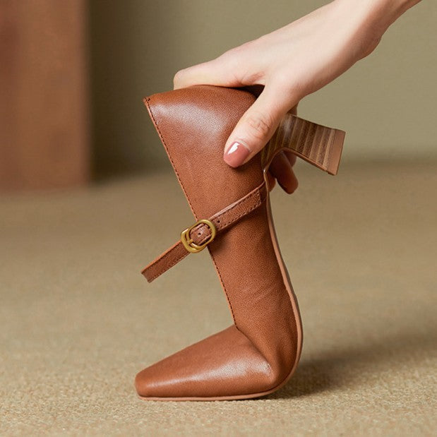 Orvane Mary Jane in Leather
