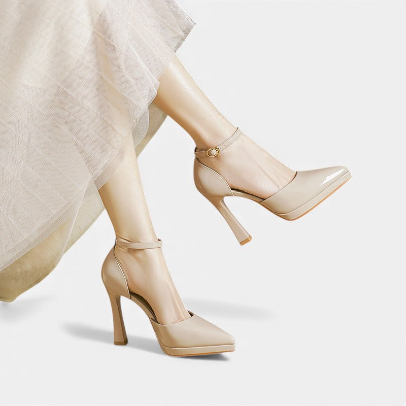 Polished Elegant Real Leather Heels