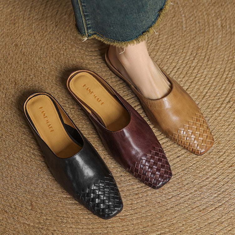Breathable Real Leather Mules