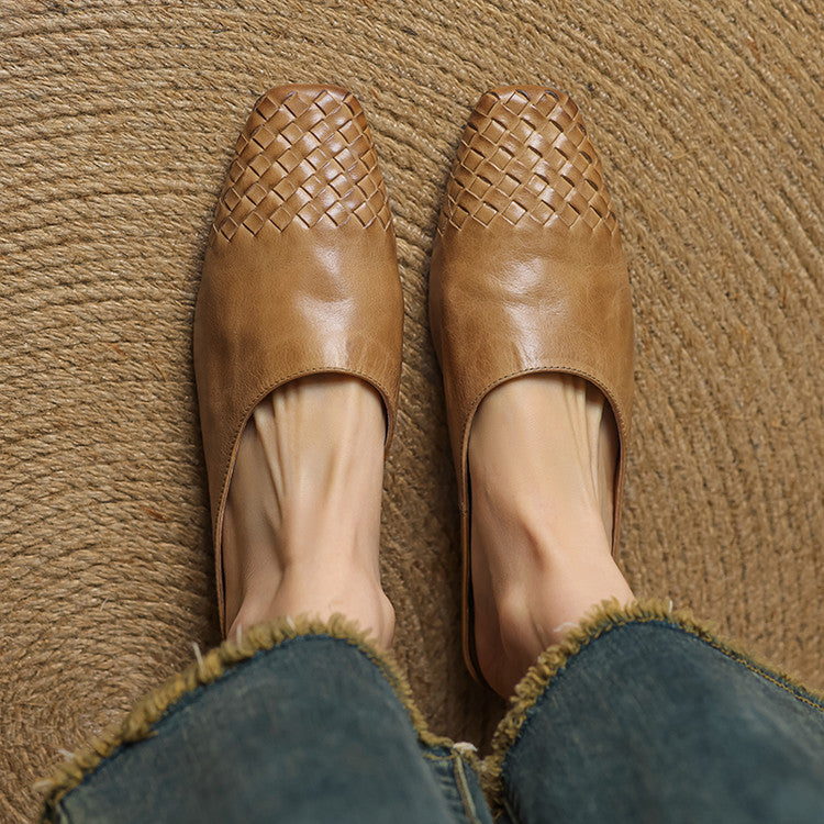 Genuine Leather Mules Viola
