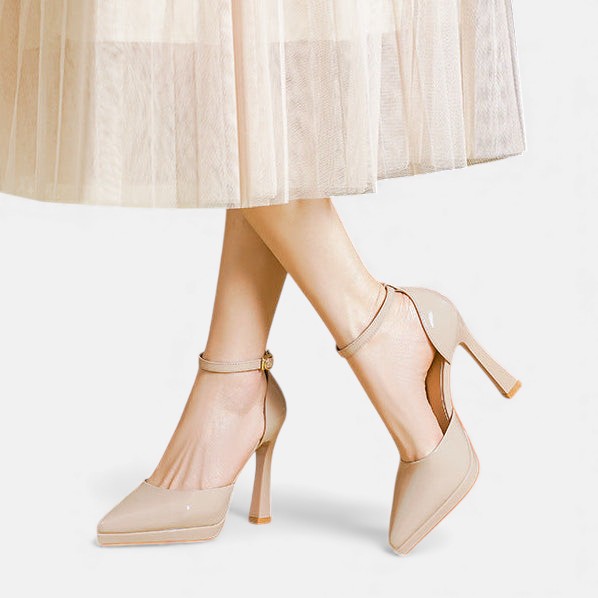 Polished Elegant Real Leather Heels