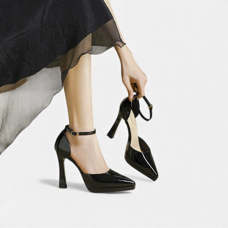 Polished Elegant Real Leather Heels