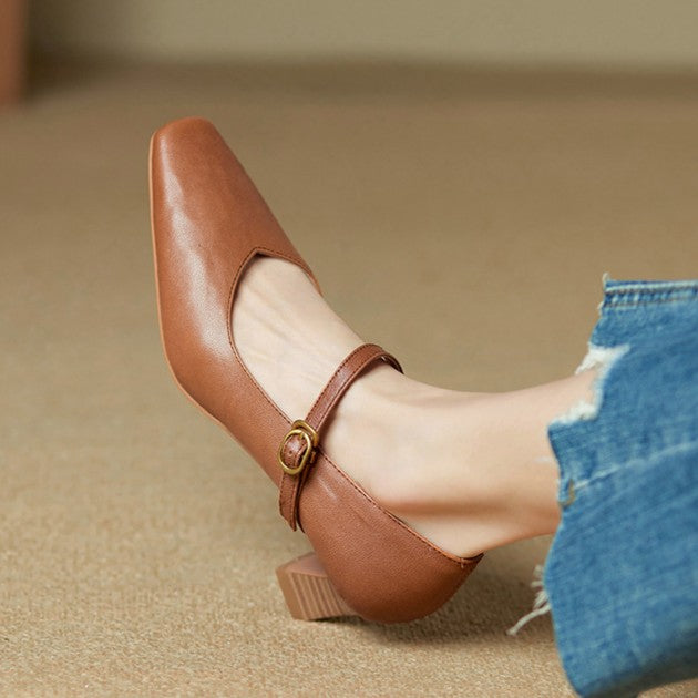 Orvane Mary Jane in Leather