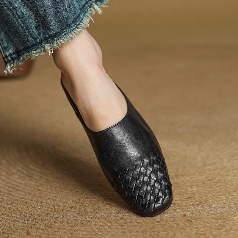 Genuine Leather Mules Viola