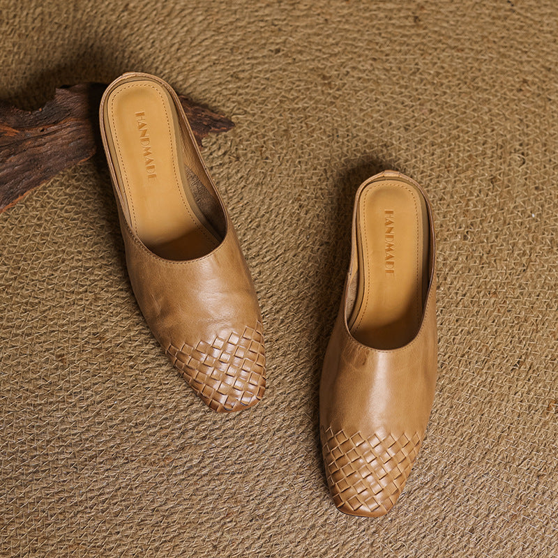 Breathable Real Leather Mules