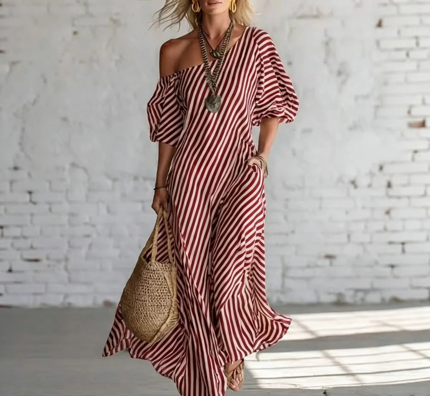 Alexia | Striped Maxi Dress