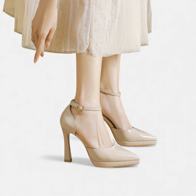 Polished Elegant Real Leather Heels