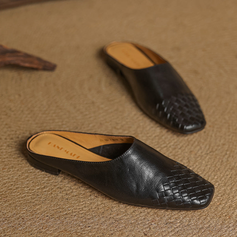 Genuine Leather Mules Viola