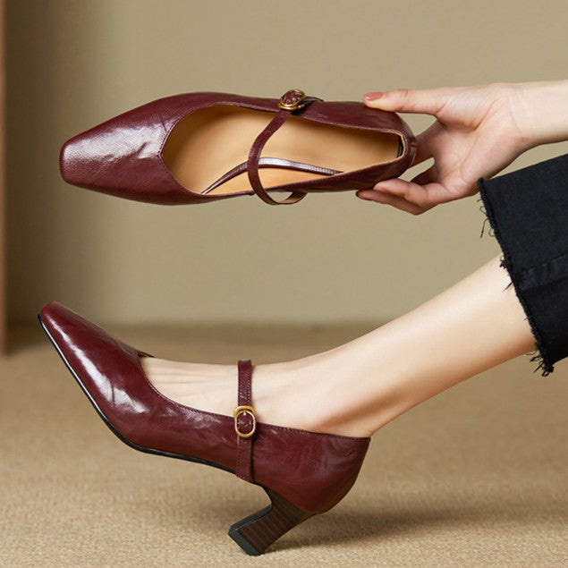 Orvane Mary Jane in Leather