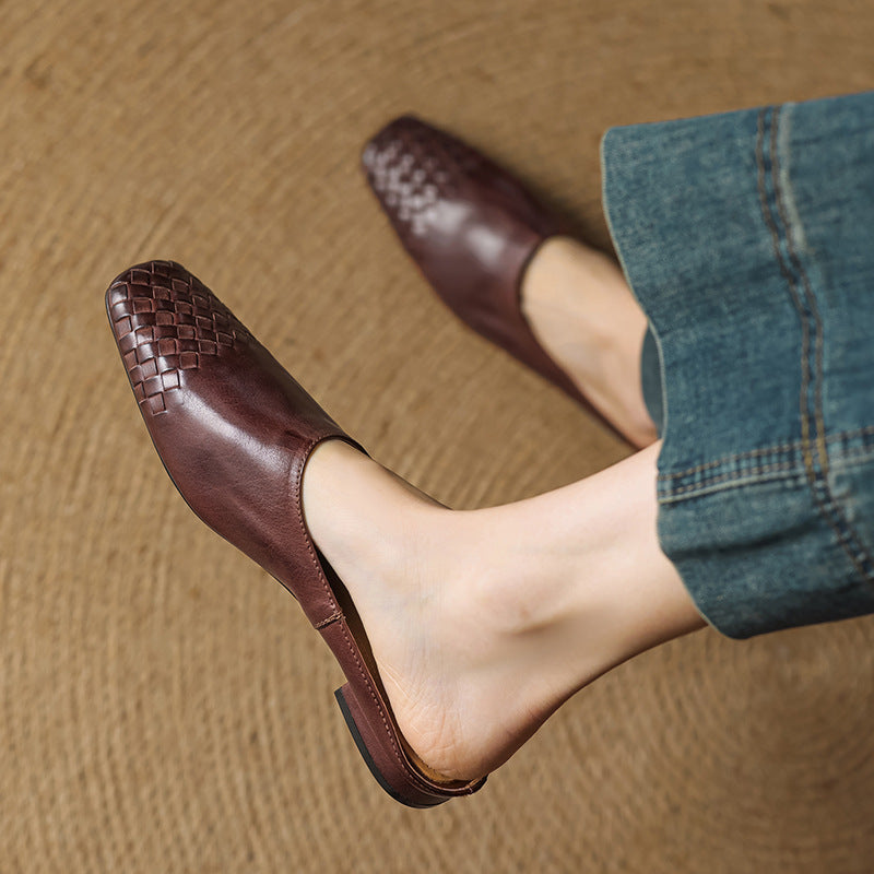 Breathable Real Leather Mules