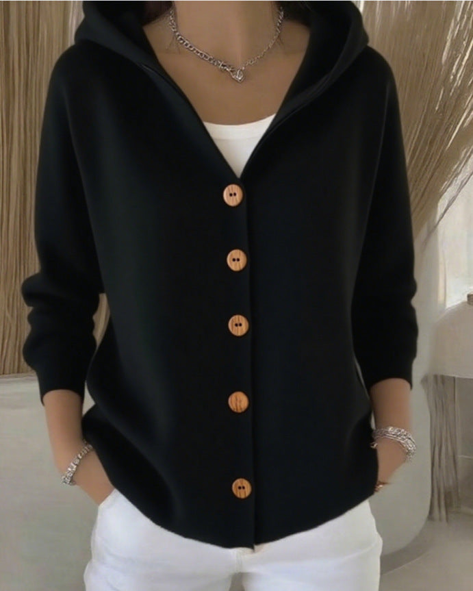 Zoé - Soft Knit Cardigan with Hood