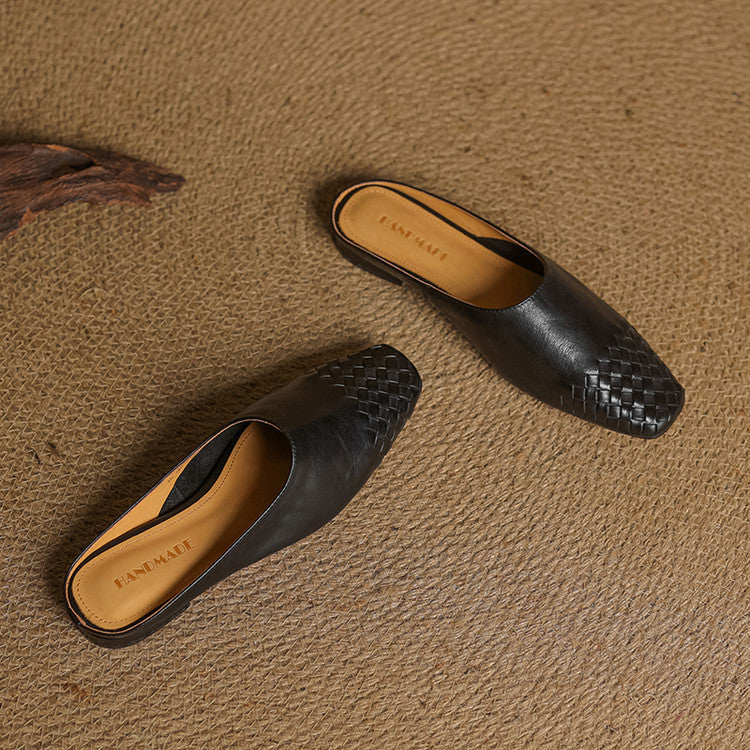 Breathable Real Leather Mules