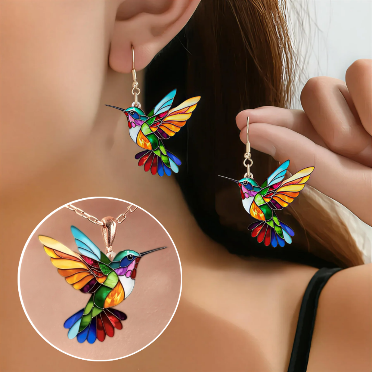 FLEUR™ | Hummingbird Jewelry Set with Elegant Lightness and Meaningful Style